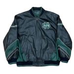 North Dakota Fighting Black Leather Varsity Jacket