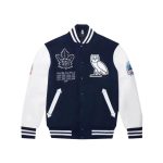 OVO Toronto Maple Leafs Blue Varsity Jacket
