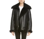 Winter Sheepskin Leather Aviator Jacket