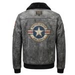 B3 RAF Flight Grey Shearling Leather Jacket