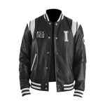 Illinois Black Varsity Leather Jacket