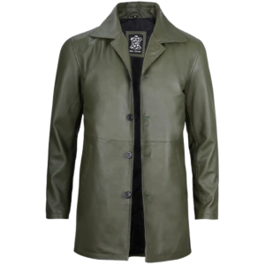 mens-military-green-leather-car-coat
