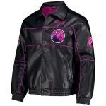 Minnesota Timberwolves Black Genuine Leather Jacket