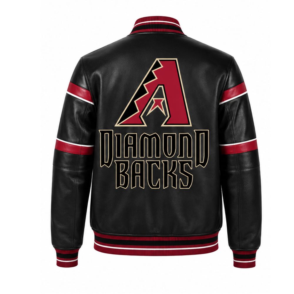 MLB Arizona Diamondbacks Leather Varsity Jacket
