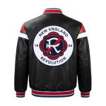 MLS New England Revolution Varsity Leather Jacket