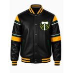 MLS Portland Timbers Leather Varsity Jacket