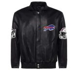 NFL Buffalo Bills Black Leather Jacket