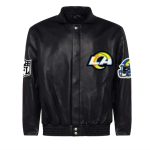 NFL Green Bay Packers Black Leather Jacket