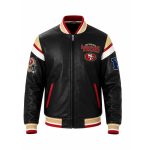 NFL San Francisco 49ers Leather Varsity Jacket