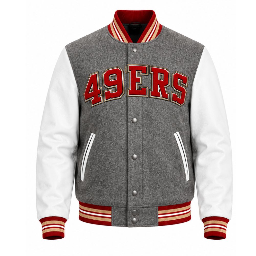 NFL San Francisco 49ers Letterman Varsity Jacket NFL San Francisco 49ers Letterman Varsity Jacket