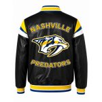NHL Nashville Predators Leather Varsity Jacket