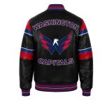 NHL Washington Capitals Varsity Leather Jacket