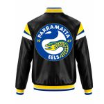NRL Parramatta Eels Leather Varsity Jacket