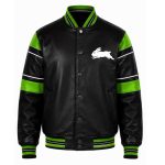 NRL South Sydney Rabbitohs Leather Varsity Jacket