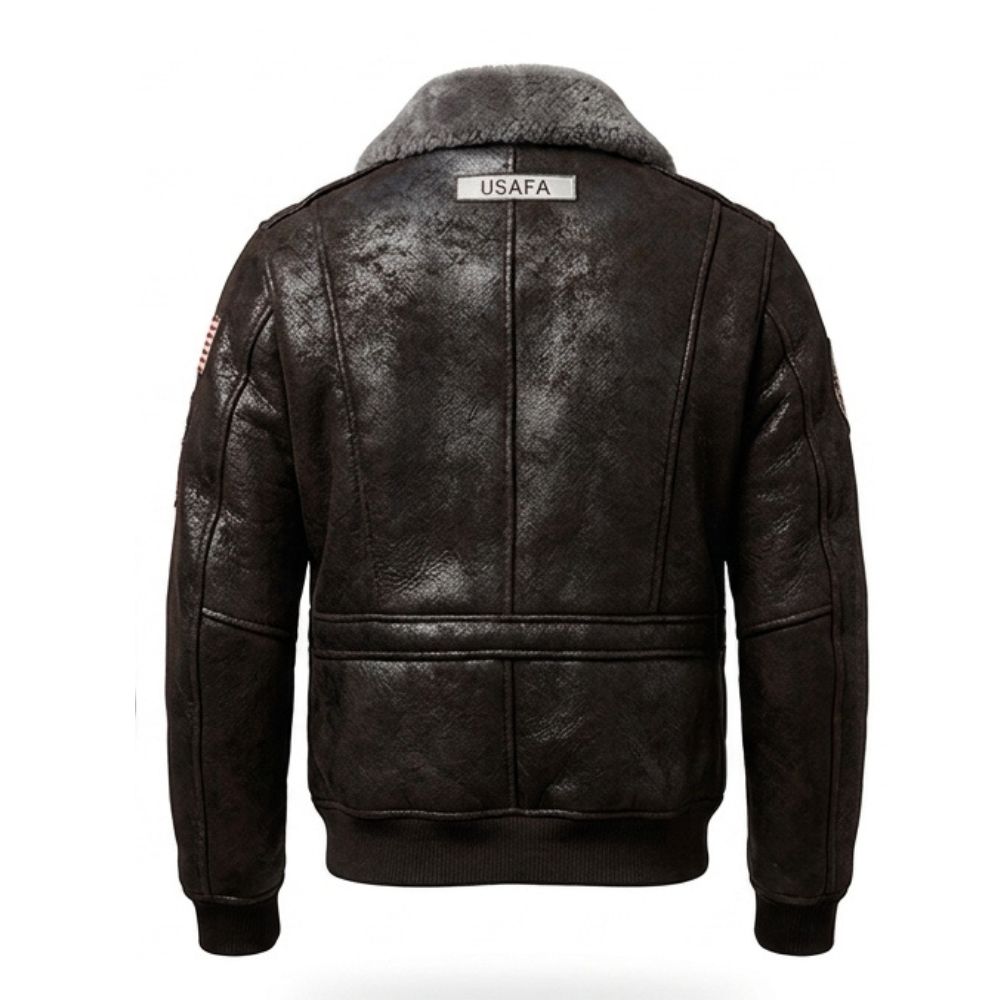 RAF B3 Flight Brown Shearling Leather Jacket