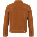 Tan Suede Leather Trucker Jacket