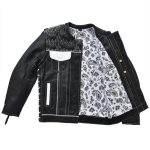 Wildfire Rouge Black and White Motorcycle Leather Jacket
