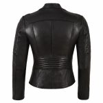 Women’s Black Cafe Racer Leather Jacket
